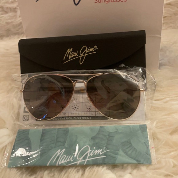 NWT Maui Jim Aviator Sunglasses- Unisex - Picture 2 of 8